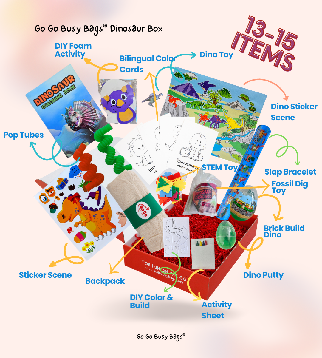 Go Go Busy Bags® - Dinosaur Box - Go Go Busy Bags®